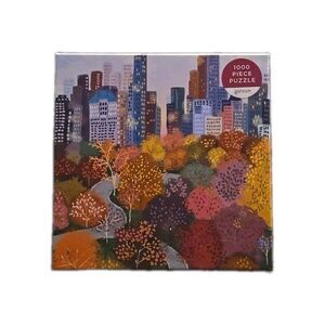 Galison Puzzle Parkside View 1000 Piece Jigsaw Puzzling With Poster Trees Fall